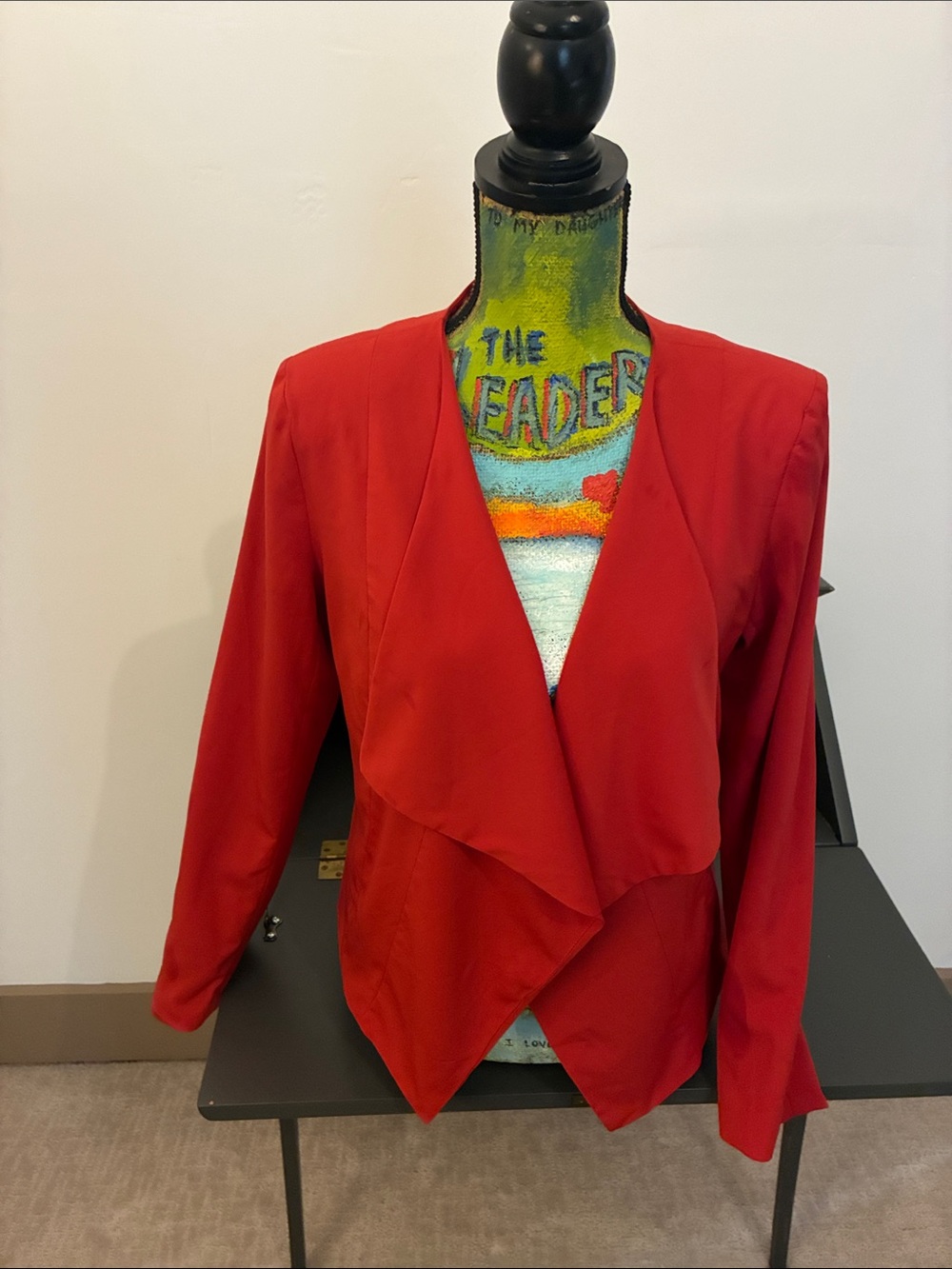 Naked Zebra Fiery Red, Cajun Shrimp or Spicy Tomato Draped Open-Front Blazer